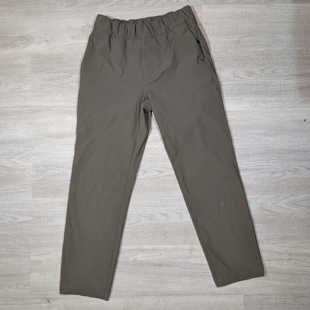 Vuori Miles Ankle Pant Womens Small Olive Green Performance Stretch Athleisure